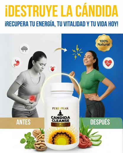 Candida Cleanse® – Controla Antojos, Desinflama Abdomen y Combate Cansancio