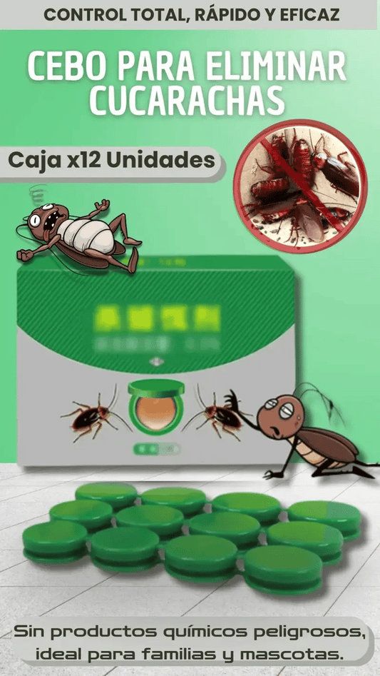 KIT CEBO X10- EXTERMINA CUCARACHAS. DURA MAS DE 1 AÑO