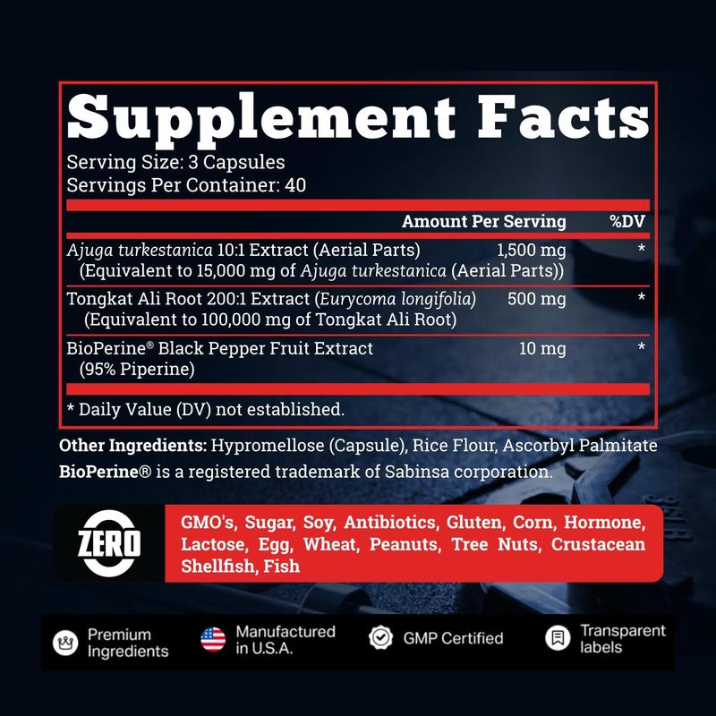 Turkesterone Tongkat Ali IMPORTADO Original – Rendimiento Real🧔‍♂️💪